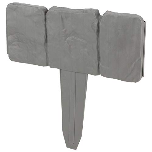 Garden Plastic Fence, 10Pcs Landscape Edging Decor DIY Collapsible Splicing Gardening Border Mini Flower Bed Picket for Yard