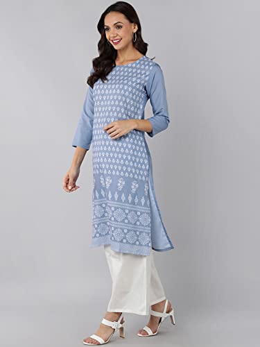 Image of Vaamsi Women's Crepe Floral Regular Kurta