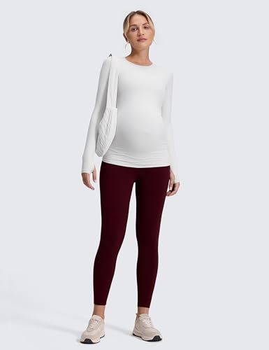 Image of CRZ YOGA Maternity Leggings 25 inch | Butterluxe, Extremely Soft, Gentle Compression, Yoga, Super High Rise, U-shaped Belly, Pregnancy and Postpartum