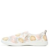 Vionic Women's Malibu Slip-ons Sneakers, White Orange Grove Canvas, 8