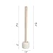 UPCEED 2 Pcs Drum Mallets Set, Wool Felt Drum Sticks with Maple Handle, Anti-slip Bass Percussion Sticks for Bass Drums, Marching Drums, Gongs, Snare Drums Accessories(Beige)