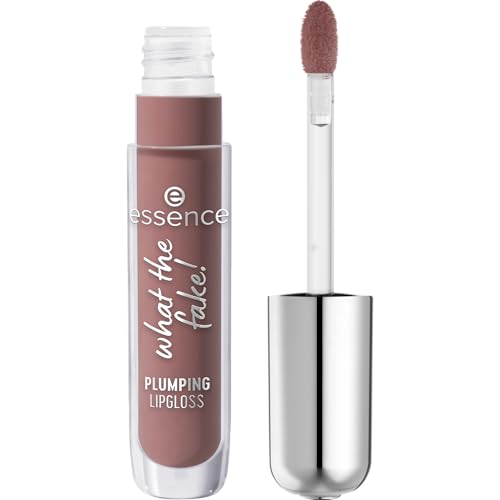 essence | What The Fake! Plumping Lipgloss | High-Shine Glass-Like Finish | Instant Plumping Effect | Infused with Hyaluronic Acid | Vegan & Cruelty Free (103 | Bare But Better)