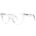 Zeelool Women's Stylish Cat Eye Glasses Frame with Clear Lens Claudette ZOA01968-02 Crystal
