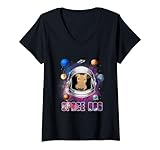 Photo Gallery donna astronaut airedale dog in space galaxy funny puppy lover maglietta con collo a v Photo Gallery donna astronaut airedale dog in space galaxy funny puppy lover maglietta con collo a v