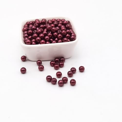 INSPIRELLE 5400 Pieces 4mm Pearl Beads 30 Colors Plastic Spacers Beads for Jewelry Making and Crafting