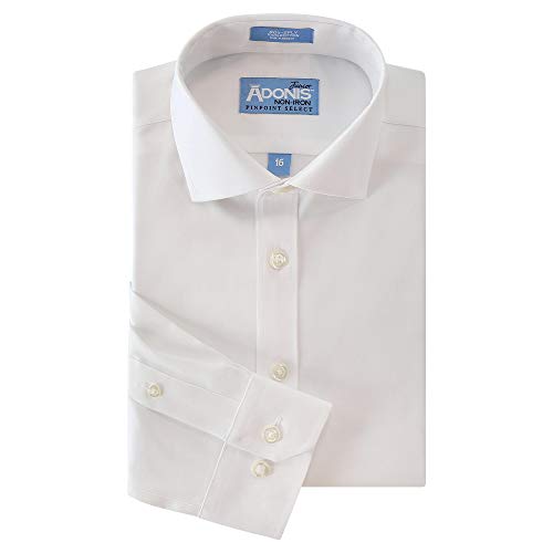 Boys 100% Cotton Non Iron White Pinpoint Short Sleeve Dress Shirt