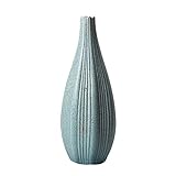 Perfect Decoration Choice XuanMax Floreros de Cerámica Jarrón Decorativo Moderno Hecho a Mano Hogar Adornos de Decoración Ornamento para Sala Mesa Oficina - 7.5 * 21 cm - Azul