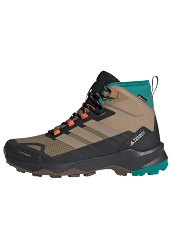 Adidas Uomo Terrex Skychaser AX5 Mid Gore-Tex Climawarm+ Hiking Shoes, Cardboard/Blanch Cargo/Pure Teal, 42 EU