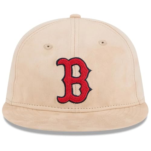 Casquette Boston Red Sox 9FIFTY New Era en daim stone style retro crown réglable snapback