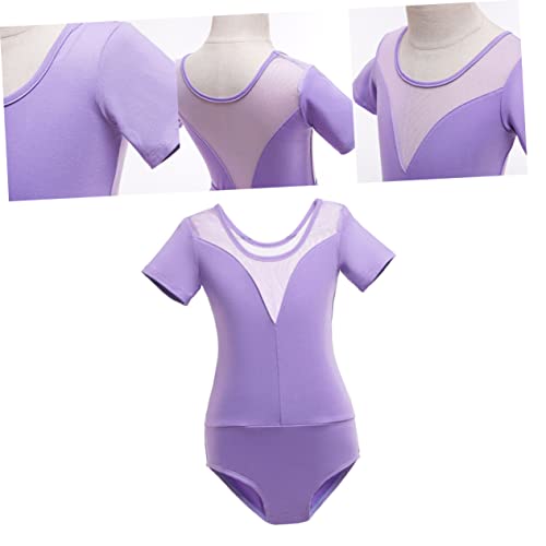 Sooslick Body de balé de dança body de ginástica para meninas collant de roupa de saia meia-calça ve