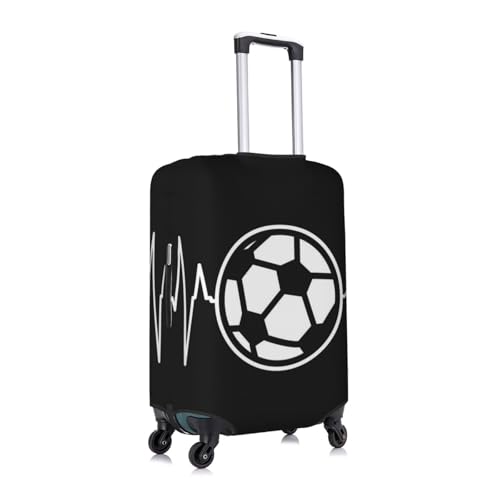 I Love Soccer Printed Luggage Cover Elastic, Washable, Universal Fit 18-32 Inch Travel Suitcase Cover Easy To Identify3
