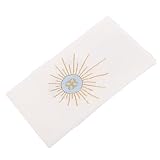 Selezione del materiale: realizzato in tessuto, questo lino per la comunione della chiesa ricamato offre una consistenza morbida, garantendone la durata durante le frequenti funzioni religiose e cerimonie, purificatori per l'altare della chiesa, corporale per la chiesa in lino bianco