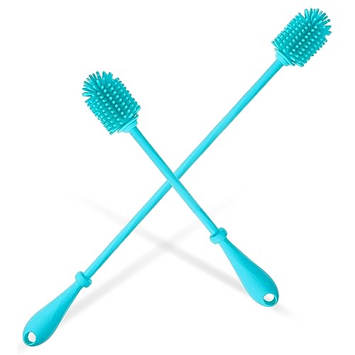 EXAOMBLE 2Piezas Limpieza Silicona Cabezal Elástico y Antideslizante Biberones