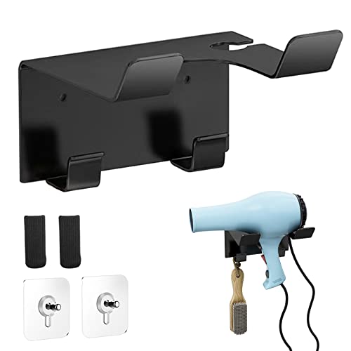 Barley Ears Support pour Sèche-Cheveux en Acier Inoxydable - sans Perçage - Support Universel pour Sèche-Cheveux - Support Mural avec Support de Câble et Crochet pour Salle de Bain, Chambre à Coucher Cover