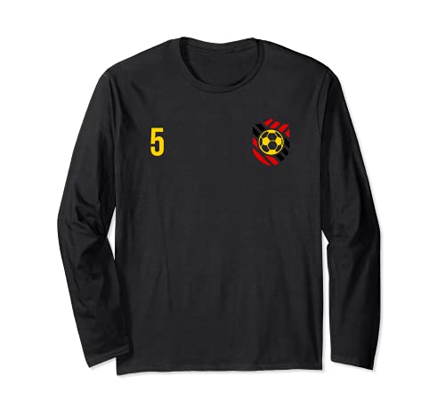 Flag Germany Long Sleeve T-Shirt, Black