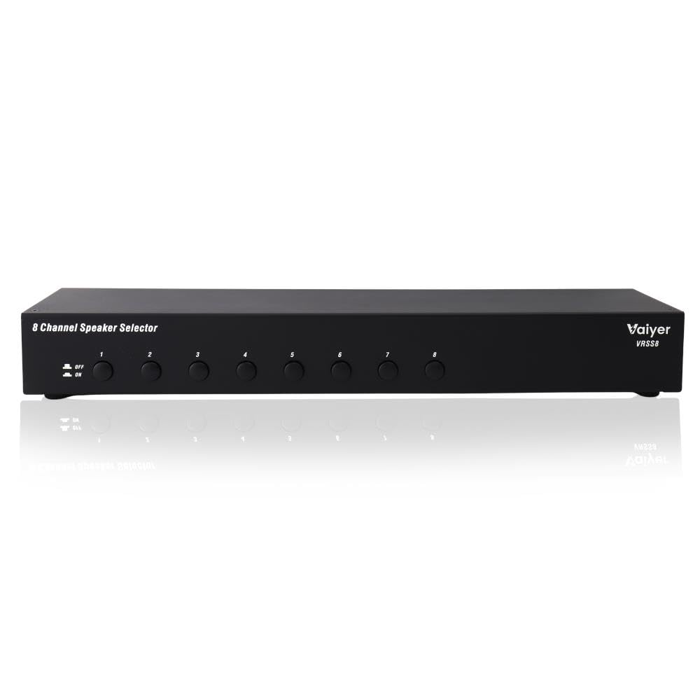 Caja de interruptores selector de altavoces de 8 canales multihabitación de 1200W max 8