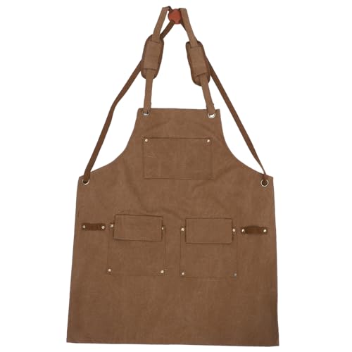 Delantal de lona para hombre con protección completa y múltiples bolsillos de trabajo
