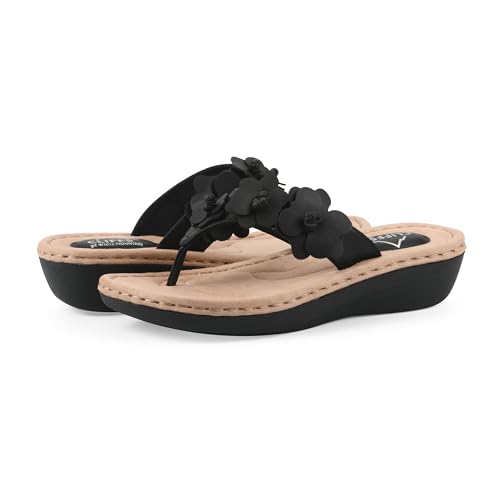 Image of Cliffs by White Mountain Women's Cushioned Cassilia Floral Sandal