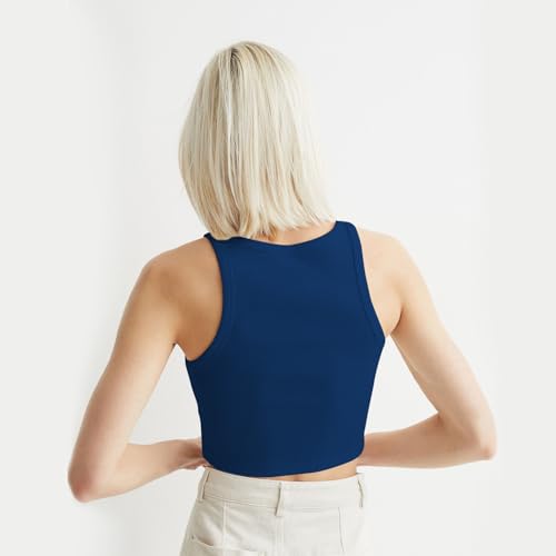 Image of KERI PERRY Tops for Women Crop Top for Women's Tank Activewear Tee Sports Western Casual Cotton Camisole Pack of 3 Combo