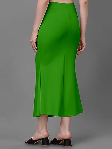 Image of Women's Saree Shapewear Petticoat, Cotton Blend Stretchable Mermaid Skirt, High Waist Tummy Control, Smooth Curve Fit with Adjustable Drawstring