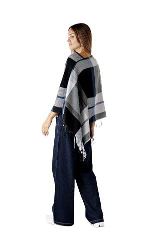 Image of Women's Shawl Wrap Poncho Ruana Cape Cardigan Sweater Open Front for Fall Winter Spring