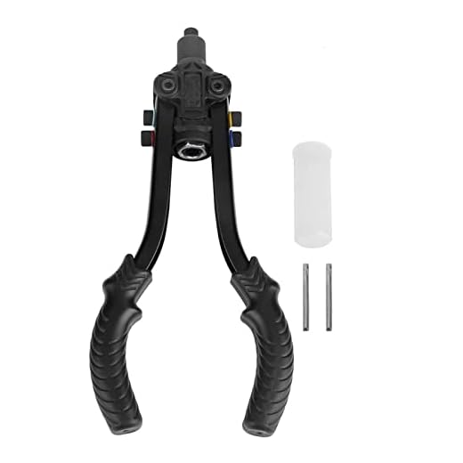 Justyushu 13 tums Heavy Duty Hand Rivet Gun med 5 munstycken for plåt Auto kanal Arbetsverktyg nitpistol (Color : A)