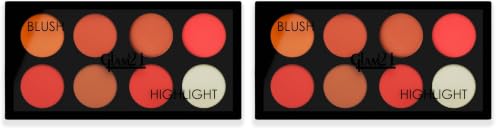 Image of Glam21 Blush & Highlighter Palette|Silky Smooth Pigments for Long-Lasting Shimmer Glow | Buildable Radiance | Lightweight & Blendable Formula | Suitable for All Indian Skin Tones | 21.5 gm - Classy-03