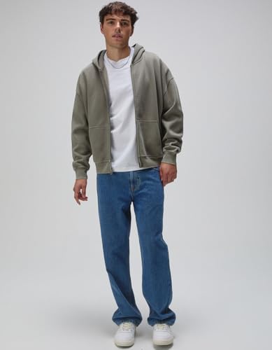 Rsq Mens Washed Zip-Up Oversized Hoodie4