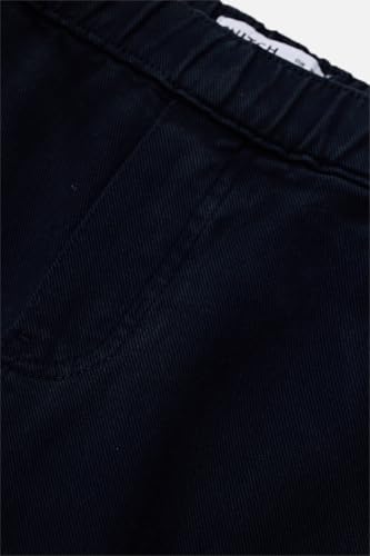 Image of SNITCH Men Casual Jeans | Relaxed Fit Straight Leg Washed Pattern & Drawstring Closure | 100% Cotton Denim Fabric for All Day Comfort & Everyday Wear