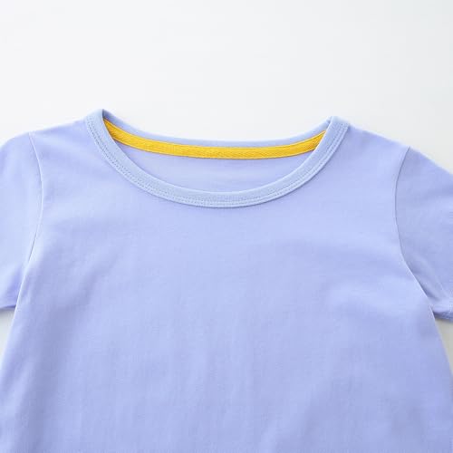 Toddler Girls Summer Dress Knitted Cotton Cartoon Print Outing Top 2-7Y3