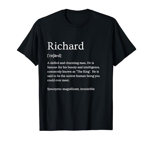 Herren Lustiger Richard Name Bedeutung – Richard personalisierter Name T-Shirt
