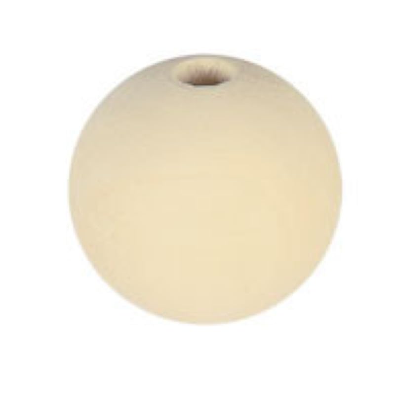 Perle en bois Ø 40 mm Boule percée Ø 8 mm 10 pièces - Graines créatives