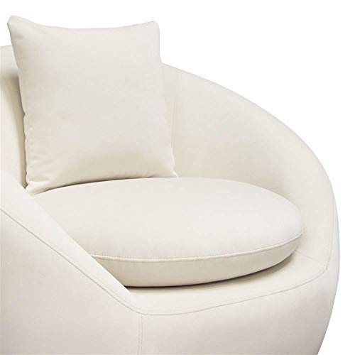 Sillón giratorio peluche crema miniatura 6