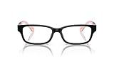A|X ARMANI EXCHANGE Women's AX3107U Universal Fit Rectangular Prescription Eyewear Frames, Shiny Black/Demo Lens, 54 mm