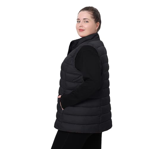 Women's Plus Size Lightweight Packable Puffer Vest 1X-6X Water-Resistant Quilted Puffy Vest2