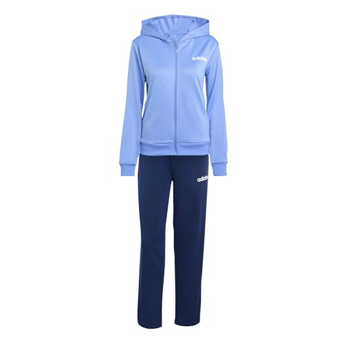 adidas Damen ESSENTIALS LINEAR TRACKSUIT, Blue Fusion, XL adidas Damen ESSENTIALS LINEAR TRACKSUIT, Blue Fusion, XL