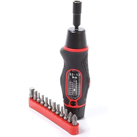 Norbar 13702 Torque Screwdriver Kit with 1/4-Inch Bit Holder/1.2-6.0 N m 12 Bits - Black Cover