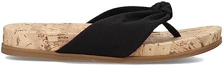 LifeStride Womens Happy Sandal Black Linen 9.5 M | Image 1