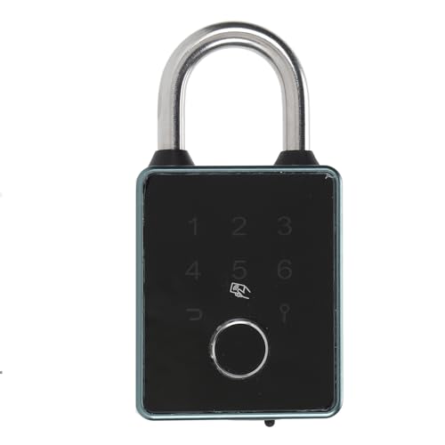 Qqmora Smart Outdoor Fingerprint Password Padlock, Theft Proof, Electronic Access Keyless Entry, Suitable for Outdoor Fence Gates (TUYA)