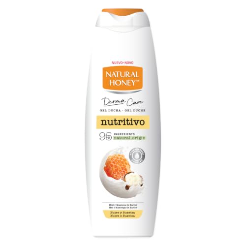 Natural Honey, Gel de Ducha Nutritivo con Miel Natural, Manteca de Karité y Hydradermal Complex, Hidratación Intensa para una Piel Suave y Nutrida, Fórmula Cremosa, Línea Derma Care, 650 ml