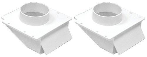 Lambro 143 W lot de 8 grilles de ventilation sous avant-toit en plastique blanc 10,2 cm