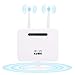 KuWFi 4G LTE CPE Router,300Mbps Unlocked 4G LTE CPE Wireless Router with SIM Card Slot Two Outdoor Antenna 4 LAN Port WiFi Hotspot high Speed for 32 Users Work in Caribbean,Europe,Asia,Middle East