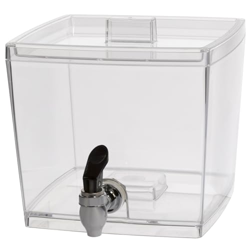 CreativeWare Beverage Dispenser with No Base Sleeve, 1.5 Gallon, Clear