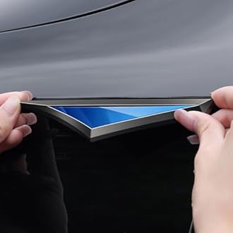 ZXCVDF Car Emblem for Skoda Kushaq Car Exterior Stickers Emblem Badge 3D Logo Stickers Decal Badge Decal for Car Truck Auto Windows Door,Blue