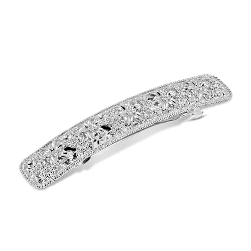 1928 Jewelry Garden Flower 3.63 Inch Hair Barrette Clip For Women, (1 Pcs)