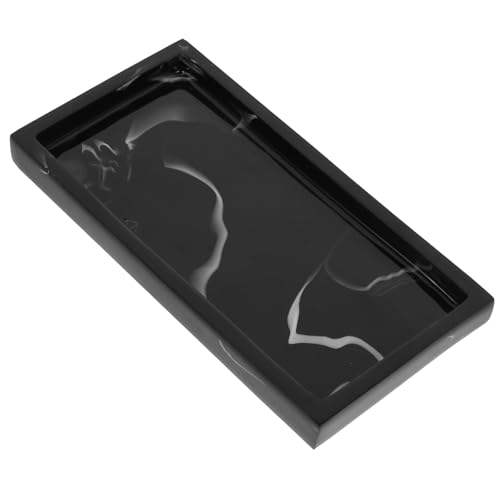 BESPORTBLE Bandeja de Almacenamiento para Adornos y Maquillaje Diseño de Mármol, para Dormitorios y Salas de Estar