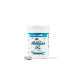NatureWise Probiotics 60 Billion CFU – 17 Strains + Organic Prebiotics – Immune, Digestive & Gut Health Probiotic for Women & Men – Vegetarian, Gluten-Free, Non-GMO – 30 Capsules[1-Month Supply]