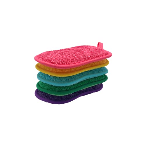 Clever Sponge Venteo Pack of 10 Multi-coloured Double-Sided Sponges for All Surfaces/Machine Washable 17 cm 0.2 kg - Image 2