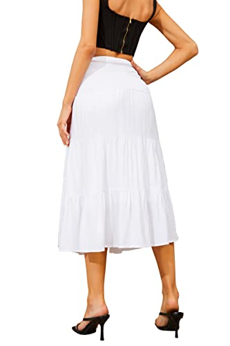 Image of Tsher Tube Top Dress for Women Summer Solid Strapless Mini Dresses Off The Shoudler Ruffle Beach Cover Sundress