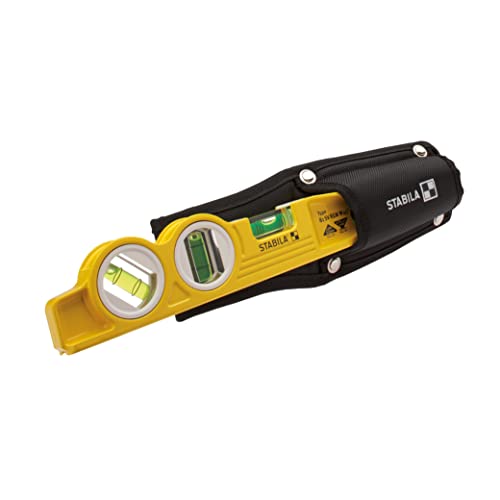 Stabila 16672/4 25 cm "Torpedo Type 81 SV REM W45" Spirit Level With Bag - Yellow/Black